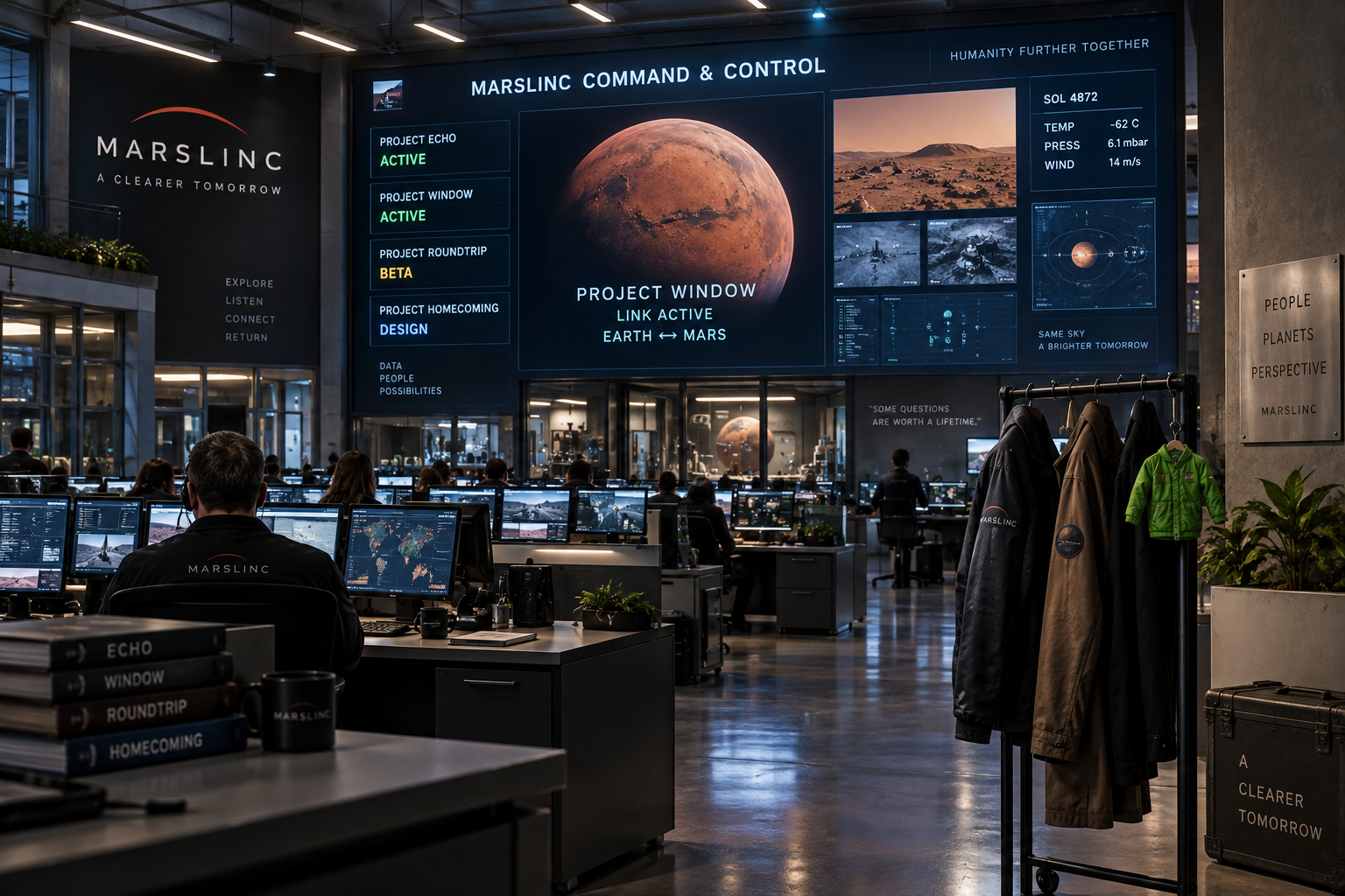 MarsLinc Command and Control operations floor